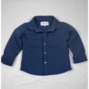 RuggedButts Boys 3T Navy Blue Quilted Snap Front Shirt Jacket Shacket